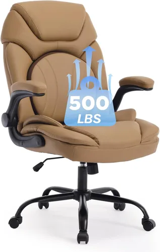Vista 9 de Silla ergonómica de escritorio ejecutiva con soporte para la espalda, color negro Un negro
