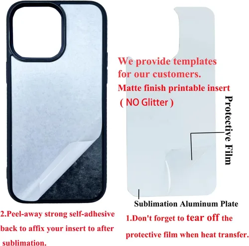 Vista 5 de JUSTRY 5 fundas para teléfono de sublimación a granel compatibles con iPhone 14 Pro Max, 6.7 pulgadas (2022), fácil de sublimar, funda