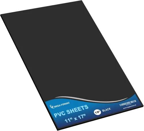 Vista 81 de Mega Format Hojas de plástico de PVC expandido – Hoja negra rígida de 5 x 7 pulgadas para manualidades, señalización y exhibiciones – Sintra Negro