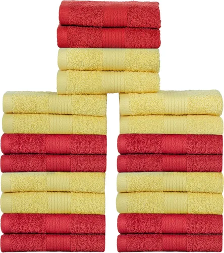 Vista 52 de Ample Decor Juego de 12 toallas de baño de 600 GSM, 100% algodón, 4 toallas de baño, 4 toallas de mano, 4 paños de lavado, absorbentes y suaves