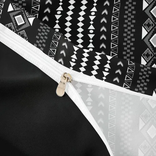 Vista 6 de Erosebridal Bohemian Duvet Cover Twin Country Southwestern Comforter Cover for Kids Teens Boho Aztec Arrows Diamond Bedding Set Black Gray Geometric