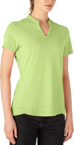 Vista 62 de Gopune Polo de golf con cuello en V para mujer, sin cuello, manga corta, ligera, de secado rápido, camisetas de tenis para correr