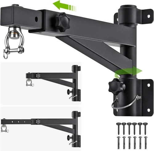 Vista 14 de Kipika Colgador de pared para bolsa pesada, soporte giratorio para bolsa de boxeo resistente para gimnasio en casa, longitud ajustable para bolsa