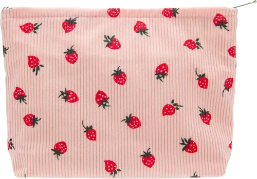 Vista 83 de Pazimiik Bolsa de maquillaje floral, grande, de algodón, con cremallera para bolsa de viaje, organizador de maquillaje de lona para mujeres