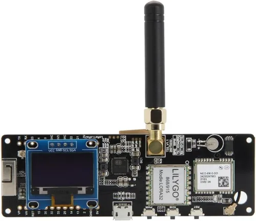 Vista 5 de LILYGO T-Beam LORA32 915MHz ESP32 WiFi BLE CH9102F chip TTGO placa de desarrollo soldado módulo OLED