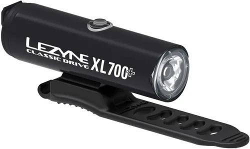 Vista 2 de LEZYNE Classic Drive 700XL - Luz frontal LED blanca recargable con USB IPX7 con múltiples modos de sólido y flash Soporte de correa versátil