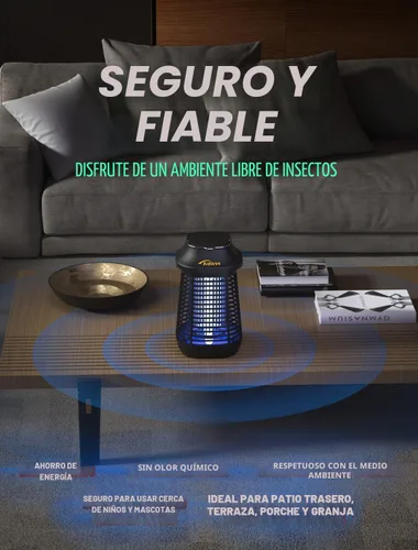 Vista 5 de Bug Zapper 4200 V para exteriores e interiores, cable de alimentación de 9.84 pies con interruptor, exterminadores eléctricos impermeables