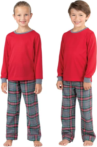 Vista 2 de PajamaGram - Pijamas de Navidad para niños, pijamas de franela