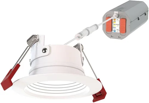 Vista 6 de Juno WF2 Dreg B ALO25 SWW5 90CRI 120 MW M6 Downlight LED Empotrado Wafer Sin Caja, Estilo de Moldura Deflectada con Retroceso Profundo, 2 Pulgadas