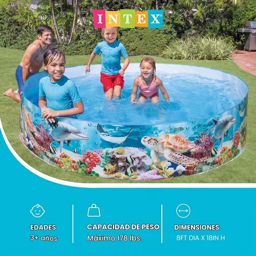 Vista 2 de Piscina Intex Deep Sea Blue SnapSet para niños