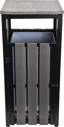 Vista 2 de Lorell, LLR42693, Cubo de basura para exteriores, 1, carbón
