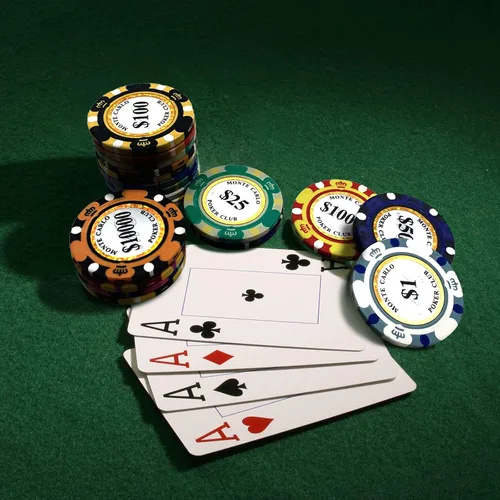 Vista 5 de Fichas de Poker Clay Monte Carlo de 0.49 oz - Paquete de 50 fichas