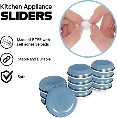 Vista 3 de Deslizadores autoadhesivos para electrodomésticos de cocina (bricolaje), almohadillas fáciles de mover compatibles con la mayoría de licuadoras