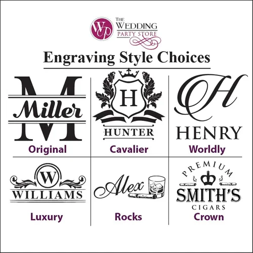 Vista 6 de The Wedding Party Store Caja de puros personalizada premium con higrómetro, humidificador y tapa de vidrio - Juego de regalo de caja de puros