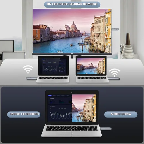 Vista 5 de Transmisor y receptor HDMI inalámbrico, extensor inalámbrico HDMI portátil 4k Plug & Play, compatible con 2.4/5GHz para transmisión de video y audio