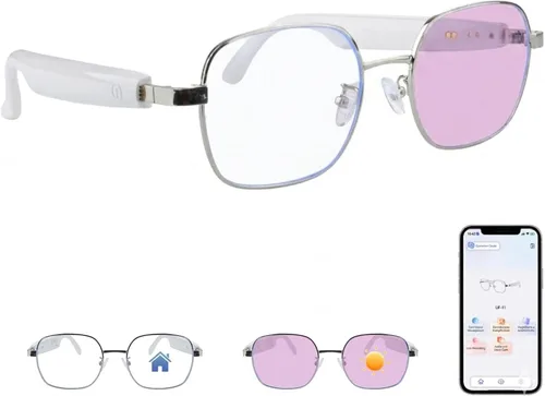 Vista 10 de Lentes inteligentes para hombres y mujeres, lentes de sol inteligentes con audio con lentes polarizadas, lentes de sol Bluetooth, llamadas manos