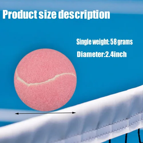 Vista 2 de Senston Raquetas de tenis para niños de 25" con 3 pelotas de tenis rosa