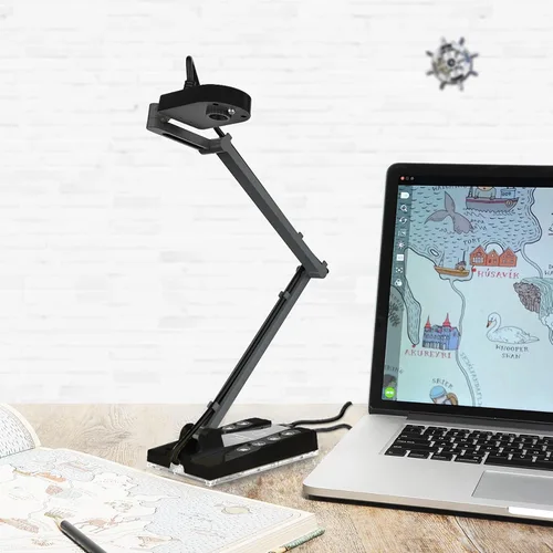 Vista 6 de TreasLin Cámara de documentos para profesores HDMI USB-C 15MP HDIM Cámara de documentos, aprendizaje remoto para presentaciones en el aula, clases
