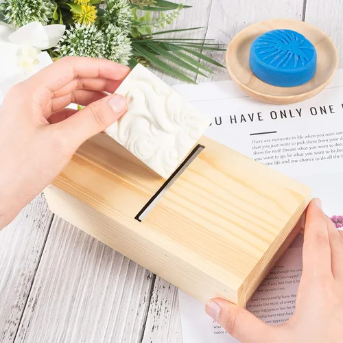 Vista 3 de PH PandaHall Caja de cajón de jabón de madera, biseladora de jabón, herramienta de afeitar para recortar jabones y velas hechas a mano para Navidad