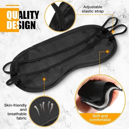 Vista 7 de Tarpop 100 cubrebocas para dormir con correa ajustable para juegos, fiestas, trabajo en equipo, viajes, envuelta individualmente, para mujeres