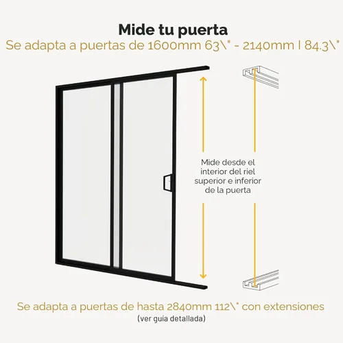 Vista 3 de Hakuna Pets V2 Panel de Inserción de Pantalla para Puerta de Mascotas de Patio, para Puertas Corredizas, Se Ajusta a la Vía de la Puerta con Altura