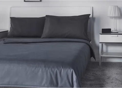 Vista 2 de RelaxBlanket - Funda de edredón de 60 x 80 pulgadas para manta con peso Algodón premium de 180GSM Gris oscuro