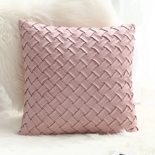 Vista 13 de vctops Funda de Almohada Decorativa con Patrón de Tejido de Canasta Boho, Gamuza Súper Suave, Funda de Cojín de Acento Cuadrada Sólida para Sillón