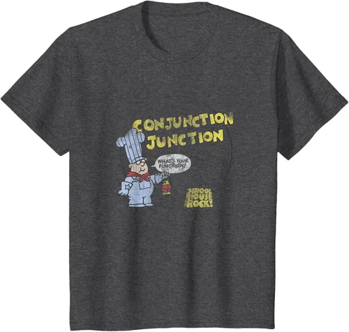 Vista 38 de Schoolhouse Rock Conjunction Junction Conductor Retro TV Camiseta Asfalto