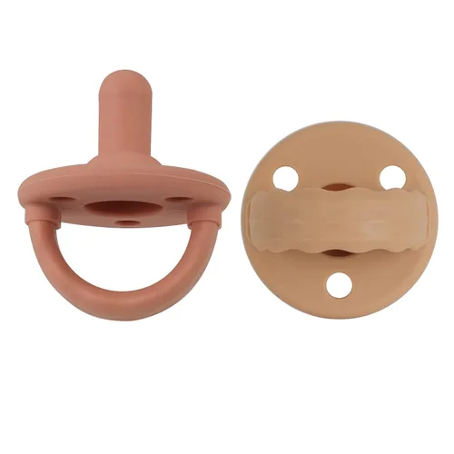 Vista 8 de Chupete chupete, chupetes de silicona de grado alimenticio con asa y 3 agujeros para mayor seguridad, sin BPA, paquete de 4