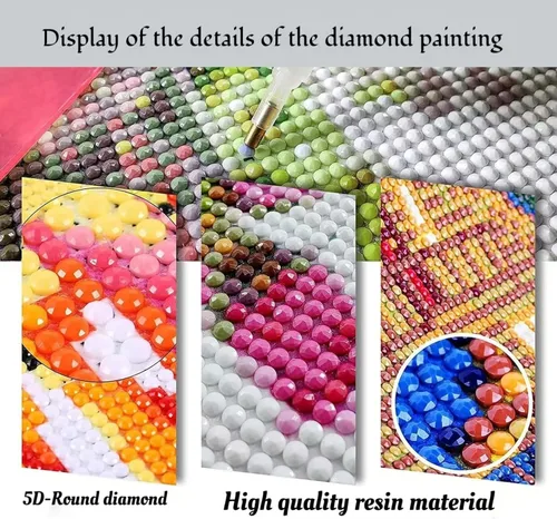 Vista 7 de MBYAUYN Kits de arte de diamantes para adultos, flores, pinturas de puntos de diamante de taladro completo, pinturas artísticas y manualidades