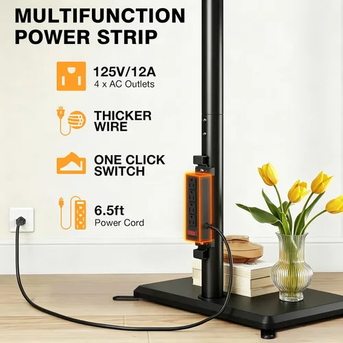Vista 2 de TVON Soporte universal para TV de piso con soporte para la mayoría de Negro