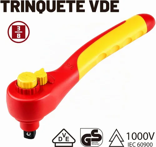 Vista 2 de Powerbuilt Trinquete VDE de 7.874 in con transmisión de 3/8 pulgadas, aislado con engranajes de 72 dientes, vehículos eléctricos e híbridos de alto
