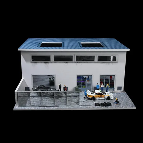 Vista 5 de Bivitre 1/64 Estuche de Exhibición de Diorama de Garaje con Luces LED - Compatible con Coches Diecast Mini GT de Hot Wheels Matchbox