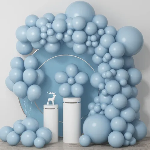 Vista 18 de Globos dorados champán, 60 globos pequeños de látex champán metálico de 5 pulgadas para arco de guirnalda de globos, globos cromados y champán de 5