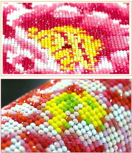 Vista 6 de UB - Kit de pintura de diamantes 5D para adultos y niños, arte de diamantes de alpaca, arte de bricolaje, bordado de punto de cruz, manualidades