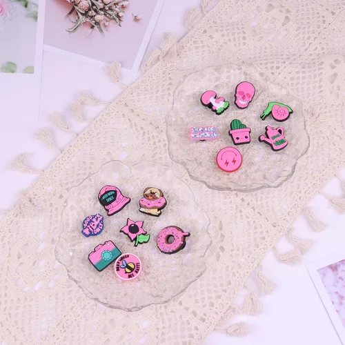 Vista 3 de Jooggy - Juego de dijes para zapatos, decoración de zapatos para zuecos, sandalias de moda, accesorios para mujeres, niñas, adolescentes, fiestas