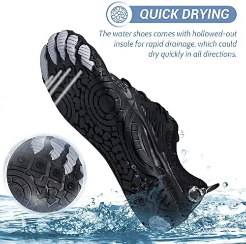 Vista 3 de SPUKEP Swim Shoes Womens Water Shoes Men Quick Dry Non-Slip Barefoot Shoes Women Pool Shoes Beach Shoes Mens Hiking Diving Sports Shoes Womens Yoga