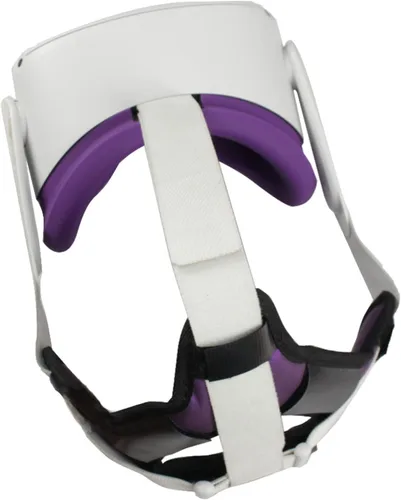 Vista 2 de Head Strap for Oculus Quest 2 Accessories, Adjustable and Lightweight Elite Strap and Decompression Comfort Foam VR Headrest Accessories Silicone