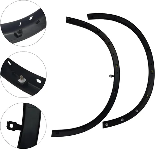 Vista 4 de 2 guardabarros de rueda delantera para Nissan Rogue 2014-2016, moldura de arco de rueda lateral izquierda y derecha, protector de bengala