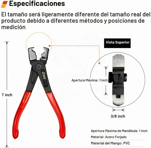 Vista 2 de EWK Clic & Clic-R Alicates de abrazadera de manguera, herramienta de abrazadera de arranque CV con diseño de resorte con una sola mano