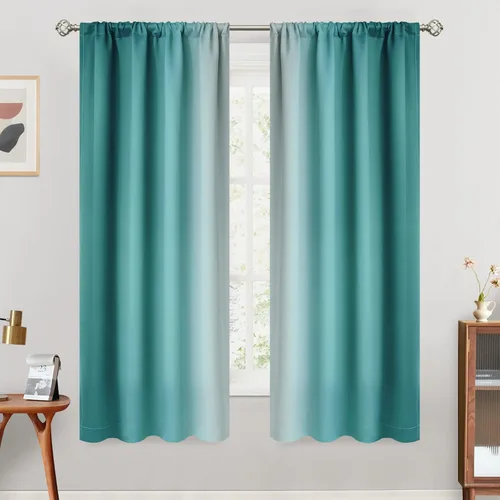 Vista 49 de SimpleHome Cortinas Pequeñas Negras Impermeables con Bolsillo para Barra Suave para Cocina, Cortinas Impermeables con Bolsillo para Barra