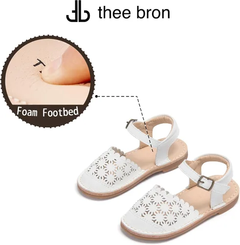 Vista 172 de THEE BRON Sandalias cómodas para niñas, zapatos para niños, sandalias rellenas