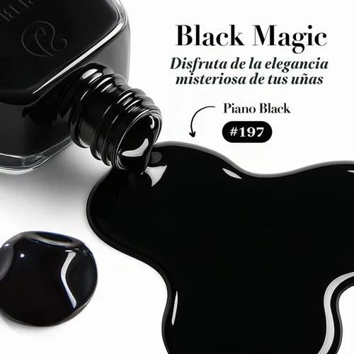 Vista 3 de AZUREBEAUTY Esmalte de uñas negro, secado rápido, natural, súper brillante, profesional para manicura y pedicura en casa