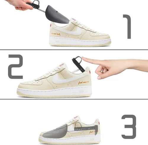 Vista 6 de YOLOPLUS+ Ensanchador de zapatos de plástico para hombre, árboles de zapatos ajustables para hombres, soporte portátil para talladores de árboles