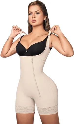 Vista 2 de Forma Tu Cuerpo, Faja Colombiana, body corto, control de abdomen y levantamiento de glúteos. Definición de cintura, Colombiano