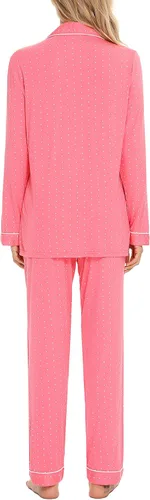 Vista 4 de Samring Pijamas de manga larga para mujer, conjunto de pijama con botones y suave, para descansar, tallas S-XXL