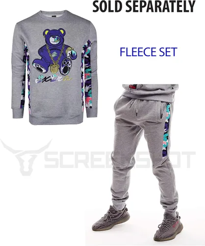 Vista 31 de SCREENSHOT APPLIQUE F11966 Premium Fleece Streetwear Chenille EMB Crew Neck Sweatshirt - Classic Fit