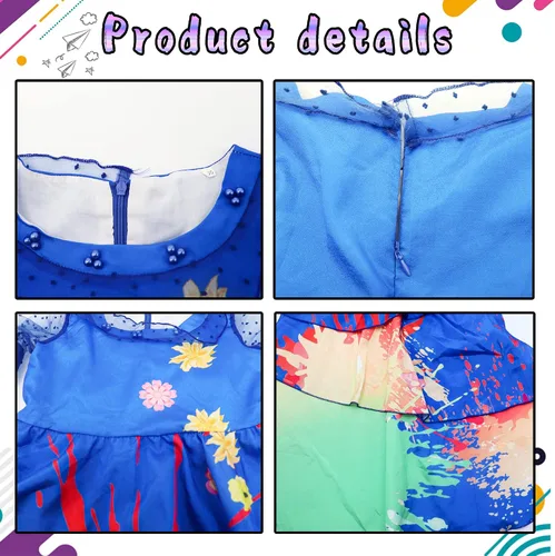 Vista 3 de ToBunm Isabela Costume for Girls Dress Outfit Cosplay Princess Tutu Dress Up for Halloween