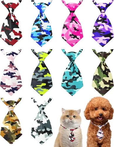 Vista 64 de PET SHOW Paquete de 10 corbatas para perros de feliz cumpleaños, XS