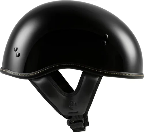 Vista 3 de Highway 21 Medio casco para motocicleta .357 (negro, pequeño)